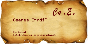 Cseres Ernő névjegykártya